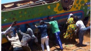 University students injured as hired matatu loses control