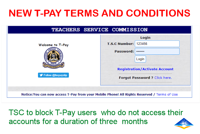 TSC new Tpay terms and conditions for teachers and third parties