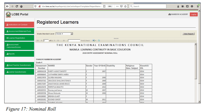 Knec LCBE assessment, full guidelines on how to submit scores online