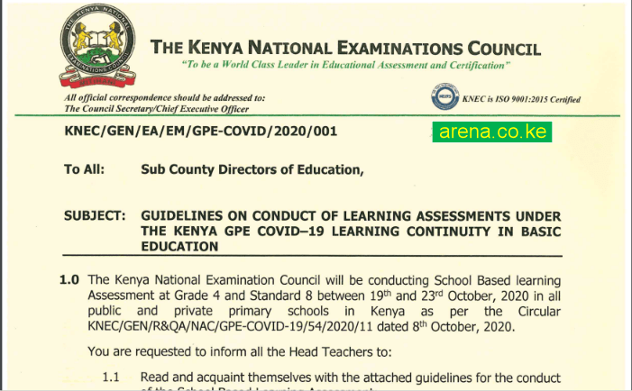 Knec issues full guidelines and role of teachers in Grade 4, Class 8 Assessments