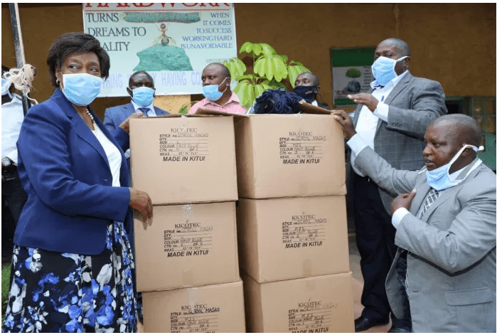 Kitui county launches free facemasks for all its schools