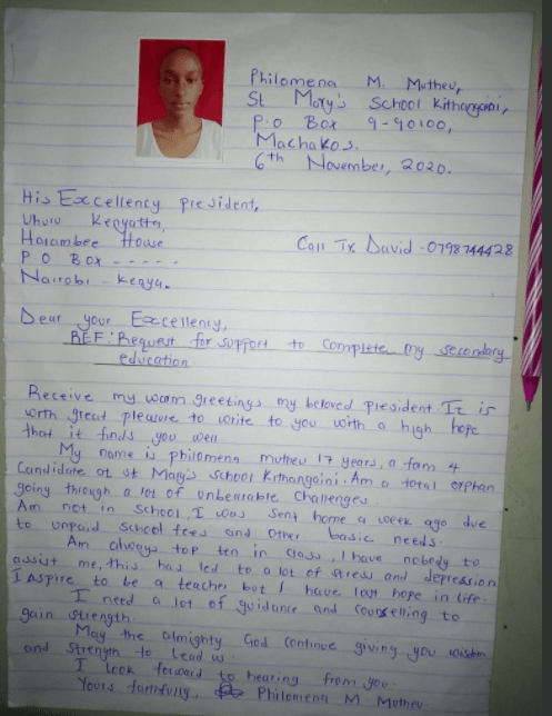 Governor Mutua steps in to help form 4 girl who penned a painful letter