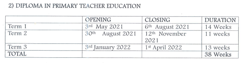 Official school term dates for 2021, 2022 and 2023 (Circular)