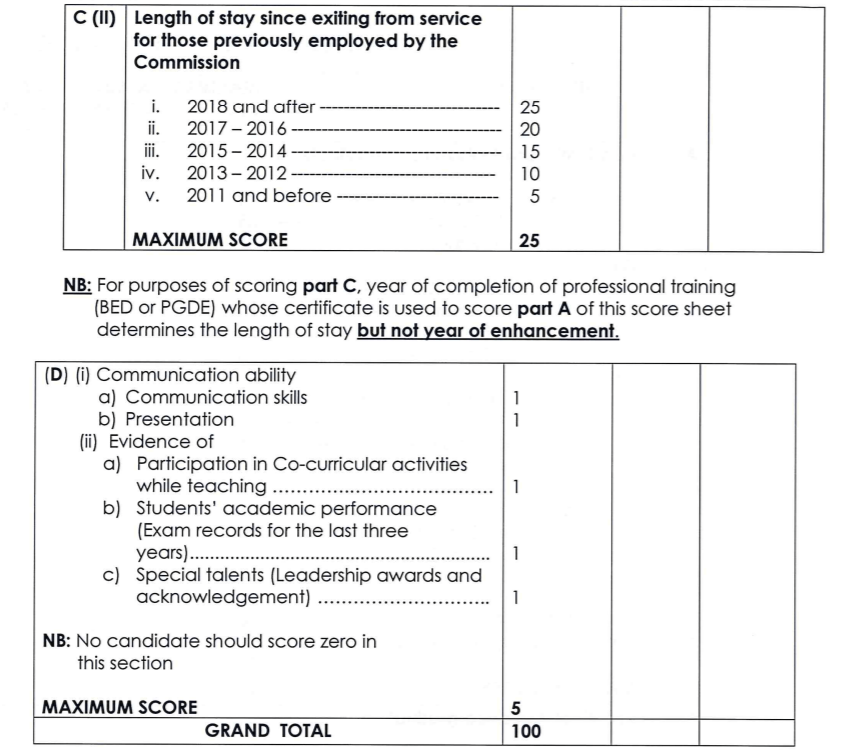 TSC new guidelines for recruiting high school teachers on permanent terms