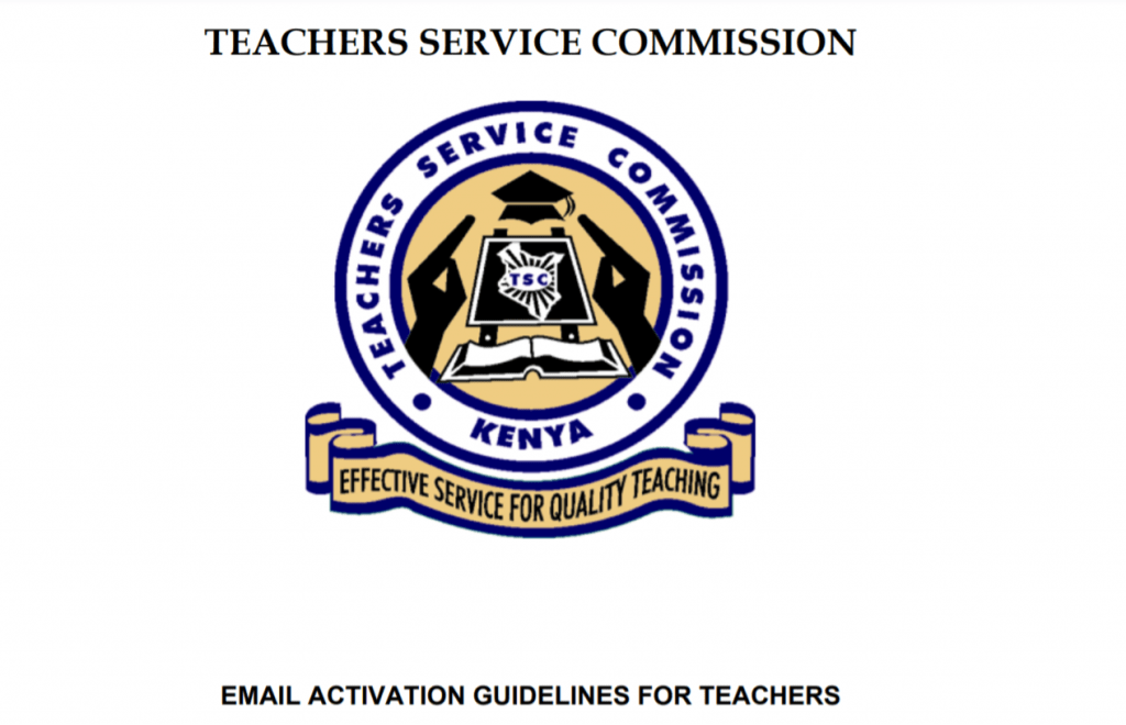 Guidelines for TSC email activation for teachers