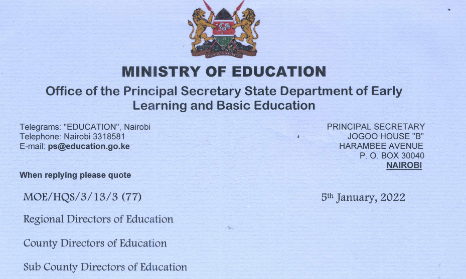 Ministry circular barring TSC teachers from BOM membership