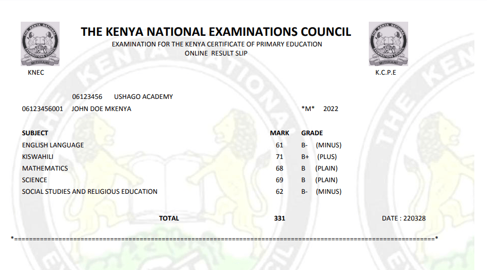 Schools Can Start To Download KCPE Result Slips From 30th March, Says Knec