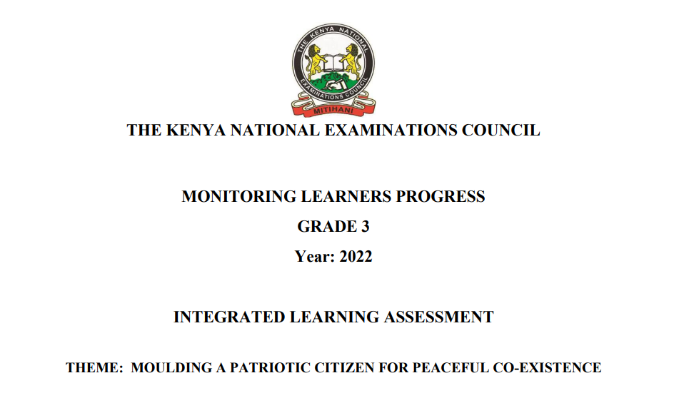 Knec Grade 3 CBC Assessment Project July 2022 (MLP Instructions and Guidelines)