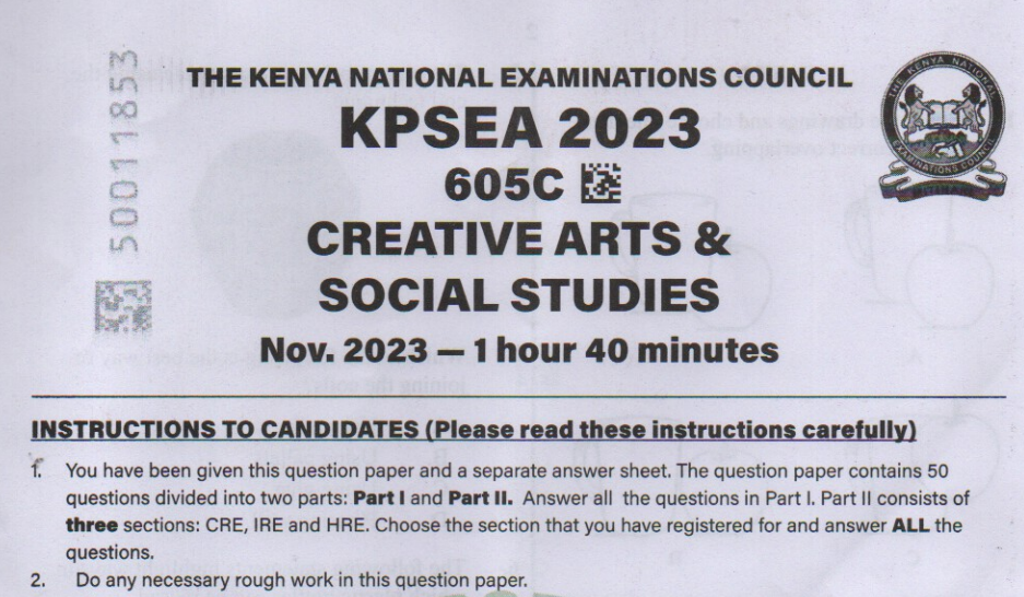 2023 KPSEA exams and marking scheme download in pdf