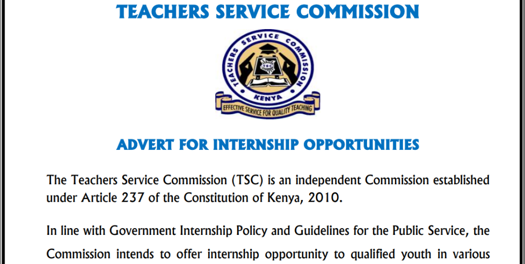 TSC advertises one year internship jobs deadline 11th December