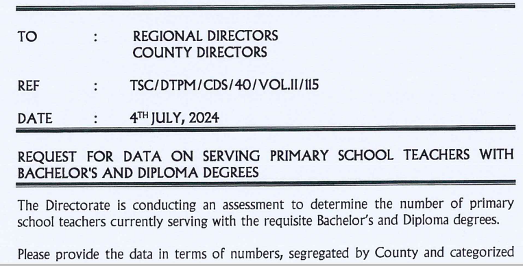 TSC lowers deployment to junior school for P1 teachers, Grade C plain considered