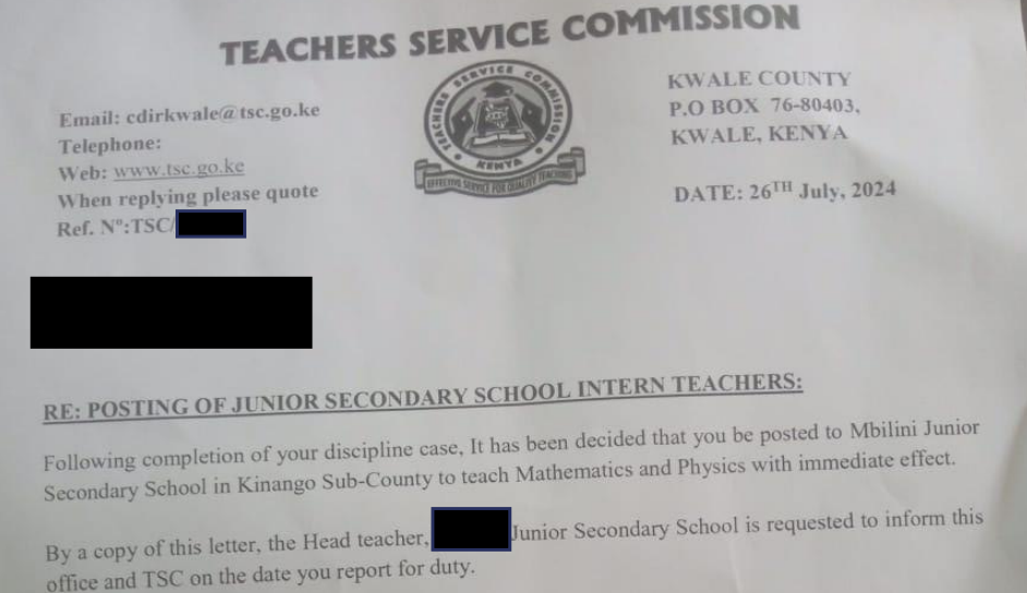 TSC reinstates to payroll 742 JSS intern teachers it had dismissed