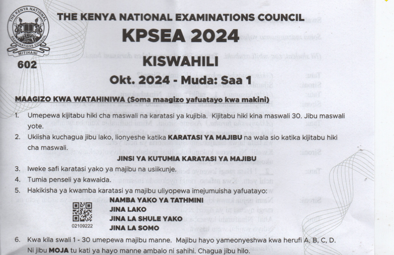 KPSEA 2024 exam papers with answers (pdf download)