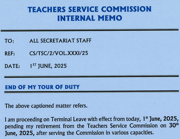 TSC internal memo: Nancy Macharia exits and Evaleen Mitei enters