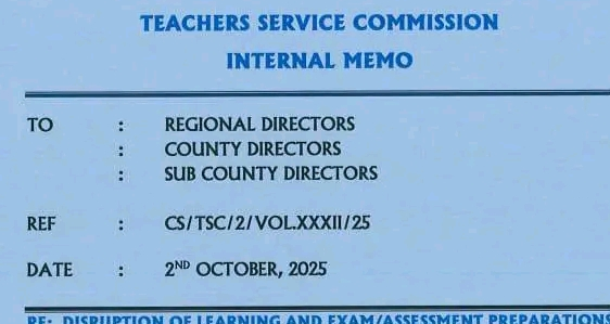 TSC latest circular directive to all schools ahead of national exams